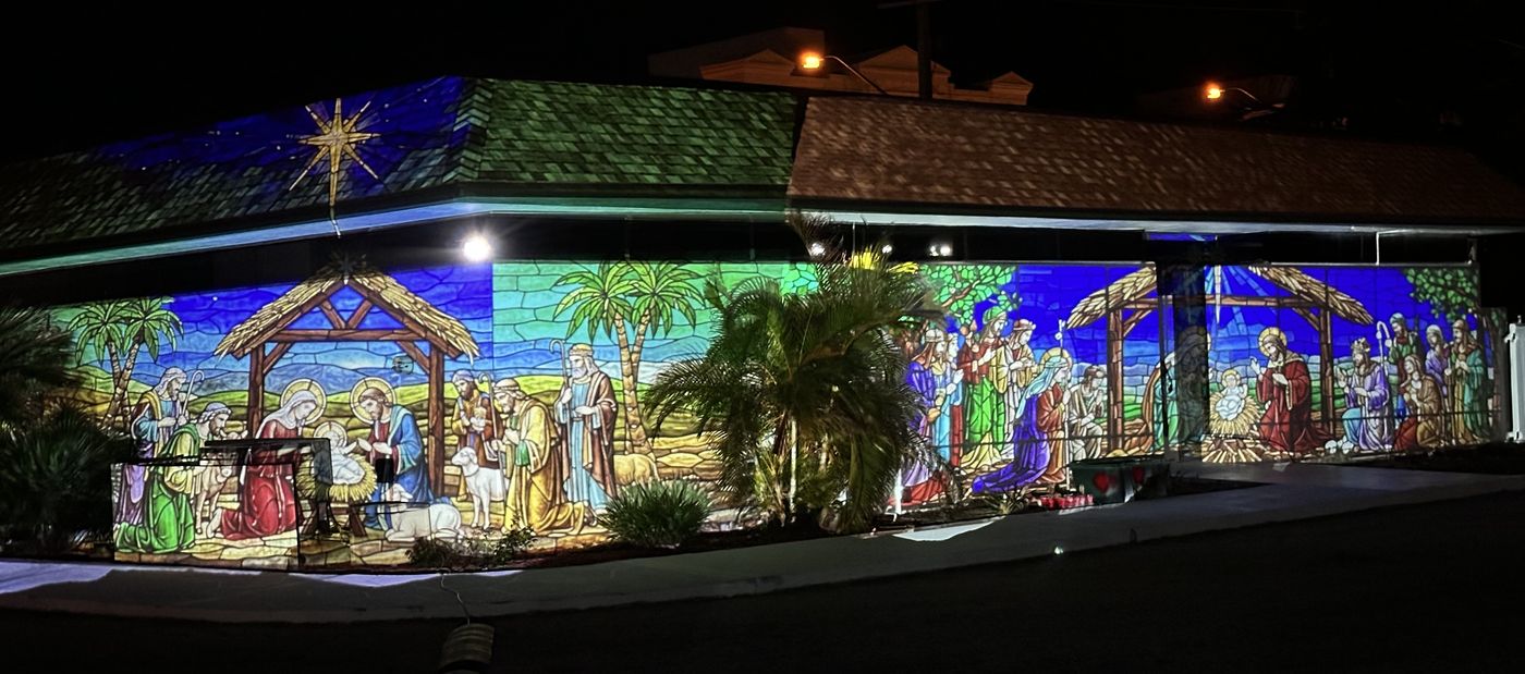 Nativity scene projection