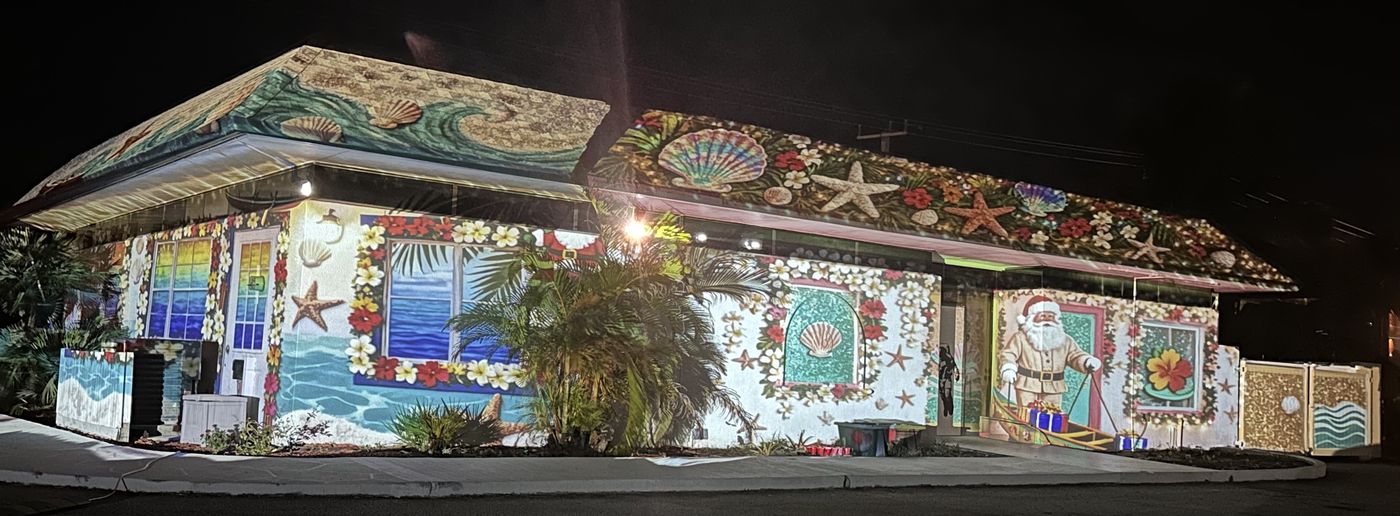 Beach themed projection