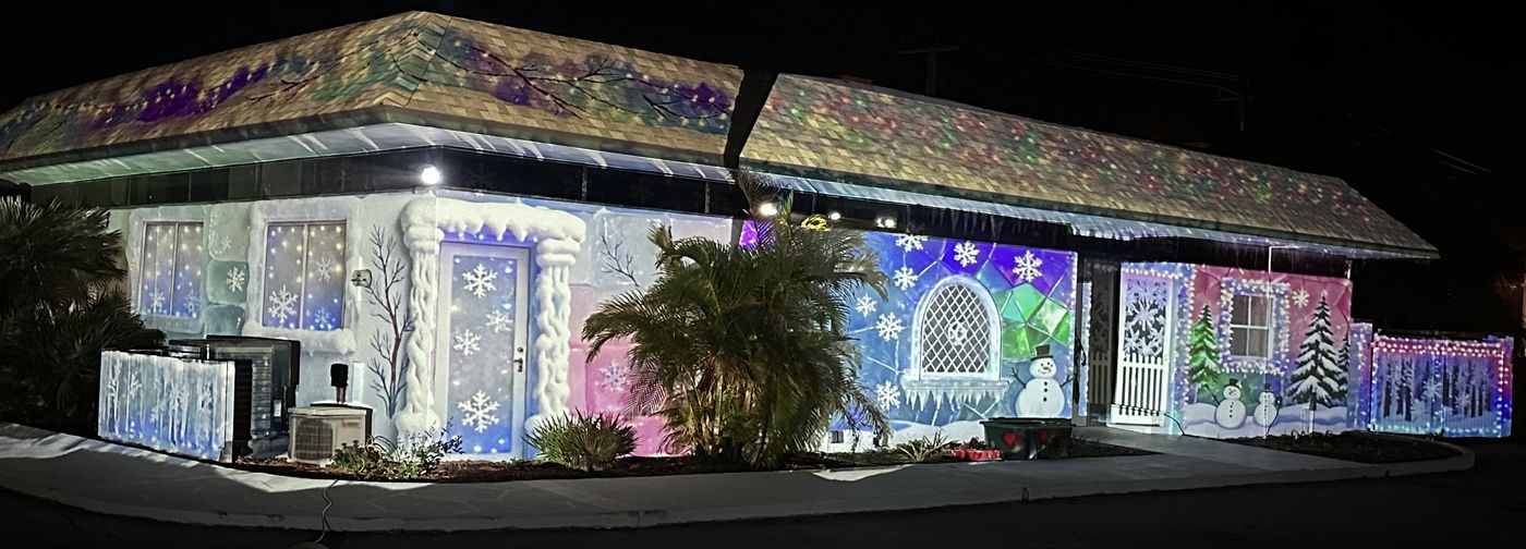Winter purple projection