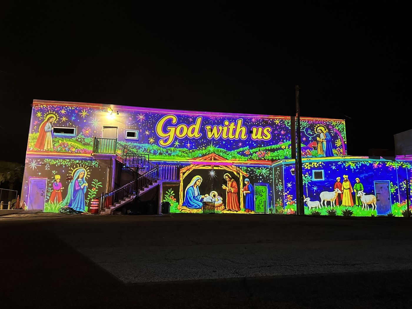 Purple nativity projection