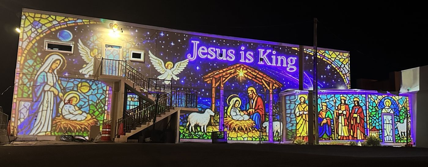 Stained glass projection panorama